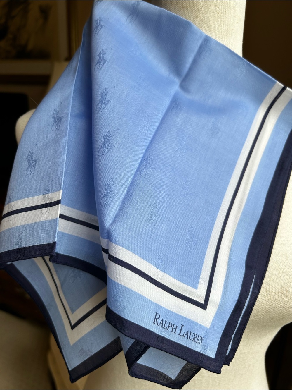 NWOT Ralph Lauren 100% Cotton Jacquard Handkerchief